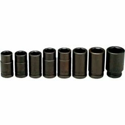 Wright Tool 608 3/4" Drive 7/8"-1-1/2" 6 Point 8 Piece SAE Deep Impact Socket Set