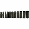 Wright Tool 412 1/2" Drive 3/8"-1" 6 Point 11 Piece SAE Deep Impact Socket Set