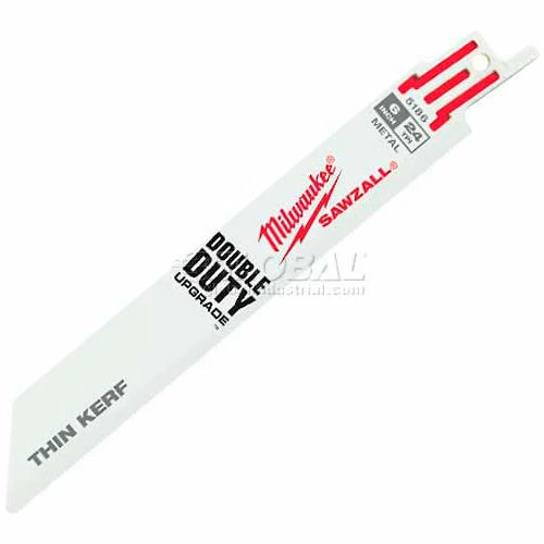 Milwaukee® 48-01-7186 6" 24 TPI Thin Kerf SAWZALL® Blade - Pkg Qty 100 1 Milwaukee® 48-01-7186 6" 24 TPI Thin Kerf SAWZALL® Blade - Pkg Qty 100