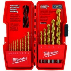Milwaukee® 48-89-0011 Thunderbolt® 1/16"-1/2" 14Pc. Titanium Coated Drill Bit Set