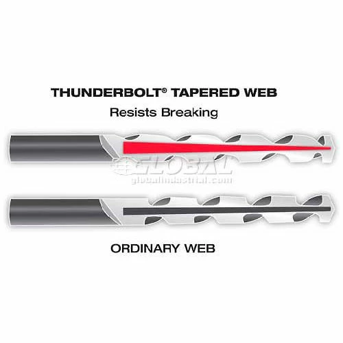 Milwaukee® 48-89-2309 Thunderbolt® 3/16" 3-1/2" OAL Cobalt Drill Bit - Pkg Qty 5 2 Milwaukee® 48-89-2309 Thunderbolt® 3/16" 3-1/2" OAL Cobalt Drill Bit - Pkg Qty 5 - Image 2