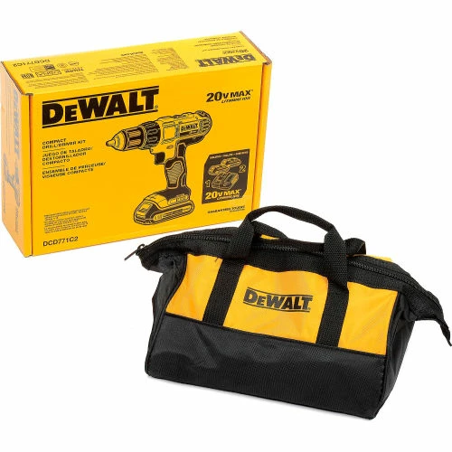DeWALT DCD771C2 20V MAX Li-Ion Cordless 1/2" Drill/Driver Kit (2) Bat 1.3Ah Charger & Contractor Bag 4 DeWALT DCD771C2 20V MAX Li-Ion Cordless 1/2" Drill/Driver Kit (2) Bat 1.3Ah Charger & Contractor Bag - Image 4