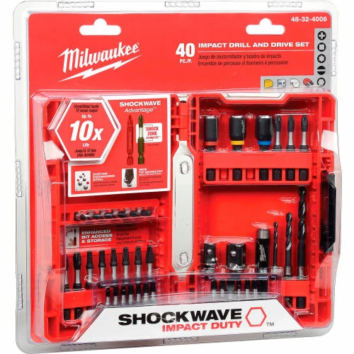 Milwaukee® 48-32-4006 SHOCKWAVE 40-Piece Drill & Drive Bit Set 1 Milwaukee® 48-32-4006 SHOCKWAVE 40-Piece Drill & Drive Bit Set