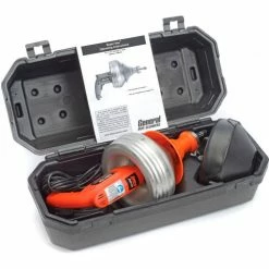 General Wire SV-A-WC Super-Vee Drain Cleaning Machine W/ 25' x 1/4" & 25' x 3/8" Cables & Cutter Set -Cheap Power Tools Store B213898 02