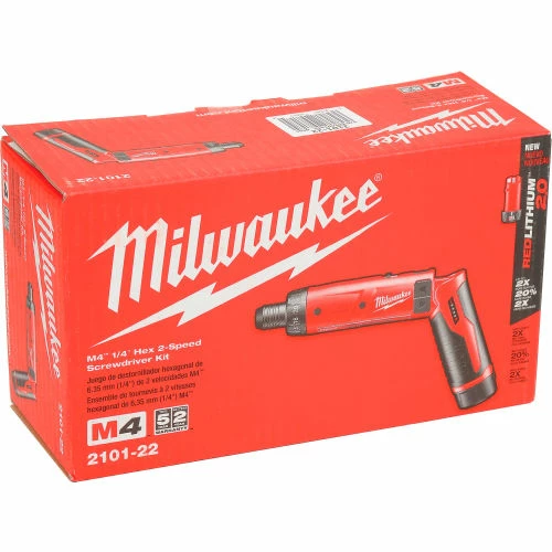 Milwaukee 2101-22 M4 1/4" Hex Screwdriver Kit 4V 2 Batteries 1 Charger 5 Milwaukee 2101-22 M4 1/4" Hex Screwdriver Kit 4V 2 Batteries 1 Charger - Image 5