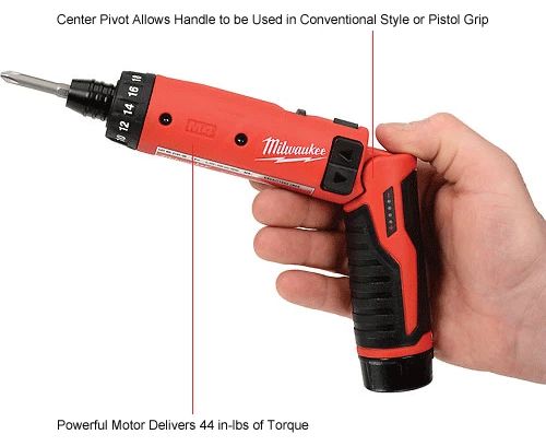 Milwaukee 2101-22 M4 1/4" Hex Screwdriver Kit 4V 2 Batteries 1 Charger 14 Milwaukee 2101-22 M4 1/4" Hex Screwdriver Kit 4V 2 Batteries 1 Charger - Image 14