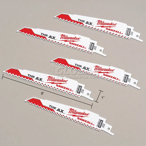 Milwaukee® 48-00-5021 6" 5 TPI The Ax™ SAWZALL® Blade (5 Pack) 7 Milwaukee® 48-00-5021 6" 5 TPI The Ax™ SAWZALL® Blade (5 Pack) - Image 7