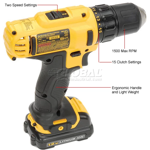 DeWALT DCD710S2 12V MAX 3/8" Drill/Driver Kit 14 DeWALT DCD710S2 12V MAX 3/8" Drill/Driver Kit - Image 14