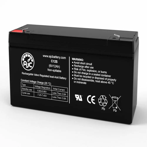 AJC Battery AJC® Roper 632 Lawn and Garden Replacement Battery 12Ah, 6V, F1 1 AJC Battery AJC® Roper 632 Lawn and Garden Replacement Battery 12Ah, 6V, F1