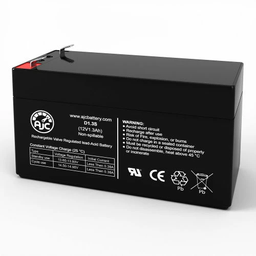 AJC Battery AJC® Simplicity 990780 Lawn and Garden Replacement Battery 1.3Ah, 12V, F1 1 AJC Battery AJC® Simplicity 990780 Lawn and Garden Replacement Battery 1.3Ah, 12V, F1