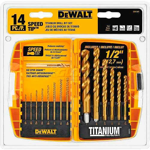 DeWALT® Titanium Speed Tip Drill Bit Set, DW1341, 14 Piece Set 5 DeWALT® Titanium Speed Tip Drill Bit Set, DW1341, 14 Piece Set - Image 5