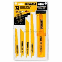 DeWALT® Bi-Metal Reciprocating Saw Blade Set, DW4892, 12 Piece Set W/Telescoping Case