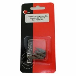 Eclipse 902-380 - 4 Pc Spanner Security 1" Insert Bit Set-Sizes: #4,#6,#8,#10