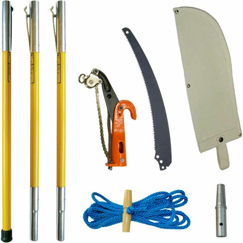 Jameson Tools FG Series Manual Pole Saw and Tree Pruner Kit with Three 6'Fiberglass Poles 1 Jameson Tools FG Series Manual Pole Saw and Tree Pruner Kit with Three 6'Fiberglass Poles