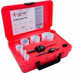 Cle-Line Series CHK Plumber's M42 Bi-Metal Hole Saw Kit 9PC 3/4, 7/8, 1-1/8, 1-1/2, 1-3/4, 2-1/4