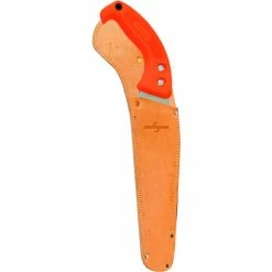 Jameson Tools Straight Blade Hand Saw With Ergonomic Handle & Leather Scabbard, 11"