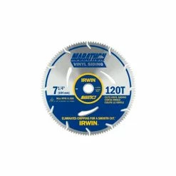 IRWIN Tools Vinyl Siding Circular Saw Blade 7-1/4" 120t X Universal Arbor -Carded - Pkg Qty 5