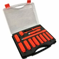 Jameson Tools 1000V Insulated Deep Socket Set, 1/2" Drive, 11-Piece