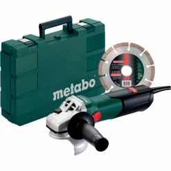 Metabo® W9-115 KIT 4-1/2" Angle Grinder Kit W/Diamon Cutting Disc & Carry Case