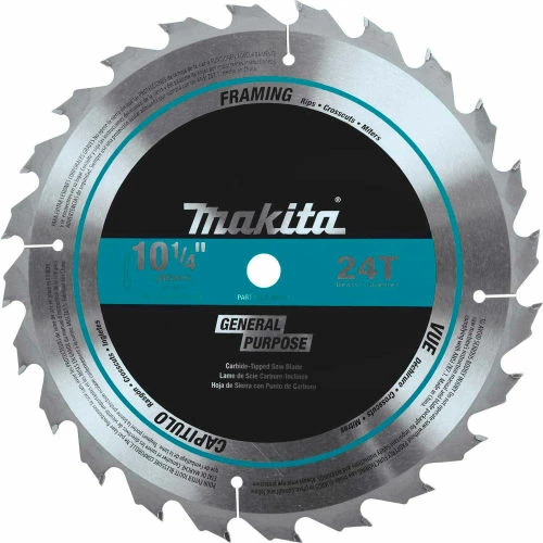Makita® Carbide-Tipped Circular Saw Blade, Framing, 10-1/4"Dia, 24 TPI 1 Makita® Carbide-Tipped Circular Saw Blade, Framing, 10-1/4"Dia, 24 TPI