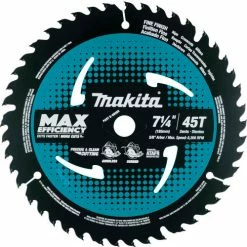 Makita® Carbide-Tipped Max Effcy Ultra-Thin Kerf Saw Blade, Fine Crosscutting, 7-1/4"Dia, 45TPI