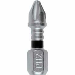 Makita® Impact XPS #2 Phillips 1" Insert Bit, Matte Nickel, 5/Pack