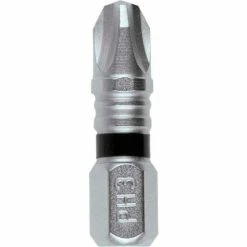 Makita® Impact XPS #3 Phillips 1" Insert Bit, Matte Nickel, 5/Pack