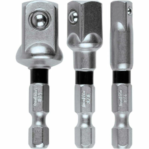 Makita® Impact XPS Square 2" Socket Adapter Set, 1/4", 3/8" and 1/2", Retention Ball-3/Pk 1 Makita® Impact XPS Square 2" Socket Adapter Set, 1/4", 3/8" and 1/2", Retention Ball-3/Pk