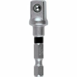 Makita® Impact XPS 3/8" Square 2" Socket Adapter, Retention Ball, Matte Nickel,10/Pk Bulk