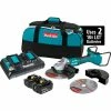 Makita® LXT® Cordless 9" Paddle Switch Cut-Off/Angle Grinder Kit, 5.0Ah, 18V X2, Li-Ion