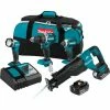 Makita® LXT® Cordless 4-Pc. Combo Kit, 5.0Ah, 18V, Lithium-Ion, Brushless, 1500 lbs Torque