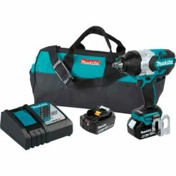 Makita® Cordless High-Torque 1/2" Impact Wrench Kit, 5.0Ah, 18V LXT® Li-Ion, Friction Ring
