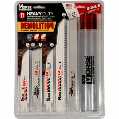 M.K. Morse 397971 Demolition Bi-Metal Reciprocating Saw Blade 11 Piece Kit 1 M.K. Morse 397971 Demolition Bi-Metal Reciprocating Saw Blade 11 Piece Kit