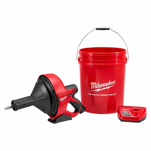 Milwaukee® 2571-21 M12™ Drain Snake Cleaning Machine Kit W/5/16"x25' Cable & 5 Gal Bucket 1 Milwaukee® 2571-21 M12™ Drain Snake Cleaning Machine Kit W/5/16"x25' Cable & 5 Gal Bucket