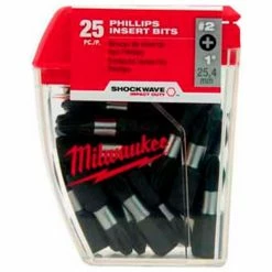 Milwaukee® 48-32-4604 SHOCKWAVE™ #2 Phillips Insert Bit 1" Contractor Pack (25 Pack) -Cheap Power Tools Store MLW 48 32 4604