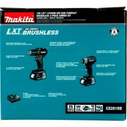 Makita® LXT® Cordless 2-Pc. Combo Kit, 2.0Ah, 18V, Lithium-Ion, Sub-Compact, Brushless -Cheap Power Tools Store Makita CX201RB 4