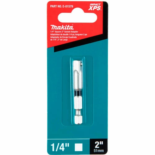 Makita® Impact XPS 1/4" Square 2" Socket Adapter, Retention Ball, Matte Nickel 2 Makita® Impact XPS 1/4" Square 2" Socket Adapter, Retention Ball, Matte Nickel - Image 2