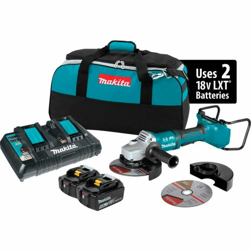 Makita® LXT® Cordless 7" Paddle Switch Cut-Off/Angle Grinder Kit, 5.0Ah, 18V X2, Li-Ion 2 Makita® LXT® Cordless 7" Paddle Switch Cut-Off/Angle Grinder Kit, 5.0Ah, 18V X2, Li-Ion - Image 2