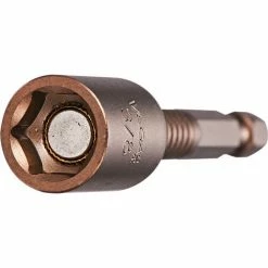Impactech 5/16 Female Hex Mag Nutsetter x 2-9/16", Gunmetal Bronze, S2 Modified Steel -Cheap Power Tools Store P165MN616 45 DEGREE Hi Res 1