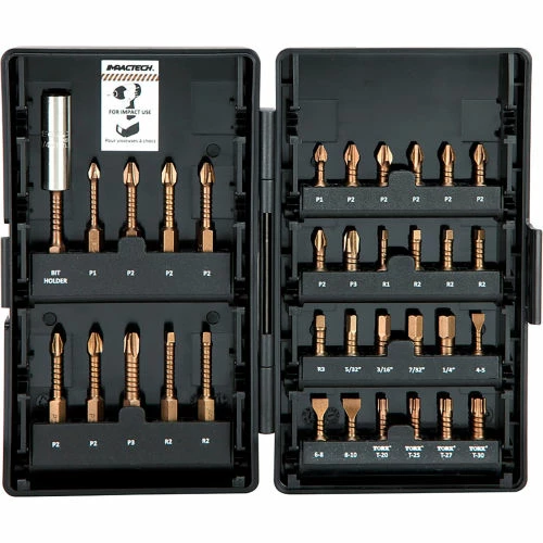 Vega 34pc Impactech Driver Bit Set, Gunmetal Bronze, S2 Modified Steel 2 Vega 34pc Impactech Driver Bit Set, Gunmetal Bronze, S2 Modified Steel - Image 2