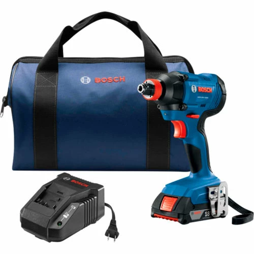 BOSCH GDX18V-1600B12 18V 1/4 In. & 1/2 In. Two-In-One Bit/Socket Impact Driver Kit 1 BOSCH GDX18V-1600B12 18V 1/4 In. & 1/2 In. Two-In-One Bit/Socket Impact Driver Kit