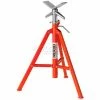 RIDGID® Model No. Vf-99 V Head High Folding Pipe Stand, 12" Max. Pipe Capacity, 28"-52" Height
