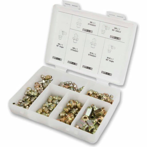 Prolube 43972 Grease Fitting Set, SAE, 80-piece 1 Prolube 43972 Grease Fitting Set, SAE, 80-piece