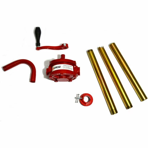 Groz 44052 Rotary Barrel Pump, Dual Direction, 3-piece Rigid Suction Tube, NBR Seals, 1-inch inlet 1 Groz 44052 Rotary Barrel Pump, Dual Direction, 3-piece Rigid Suction Tube, NBR Seals, 1-inch inlet