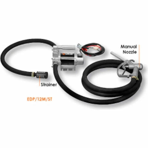 Groz 45531 Electric Diesel Pump, 12V DC Kit, Base Mount With Manual Nozzle, 12 GPM 1 Groz 45531 Electric Diesel Pump, 12V DC Kit, Base Mount With Manual Nozzle, 12 GPM