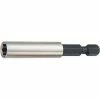 Vega 1/4 Mag Bit Holder x 6", Stainless + Gunmetal Grey Finish, S2 + Stainless Steel