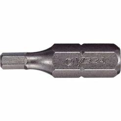 Vega Hex 3/16 Insert Bit x 1", S2 Modified Steel, Gunmetal Grey