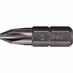 Vega Phillips #1 Insert Bit x 1", S2 Modified Steel, Gunmetal Grey