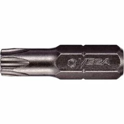 Vega TORX® Tamper 45 Insert Bit x 1" Bull Nose, S2 Modified Steel, Gunmetal Grey