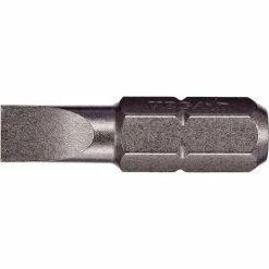 Vega Slotted 14-16 Insert Bit x 1-1/2", S2 Modified Steel, Gunmetal Grey
